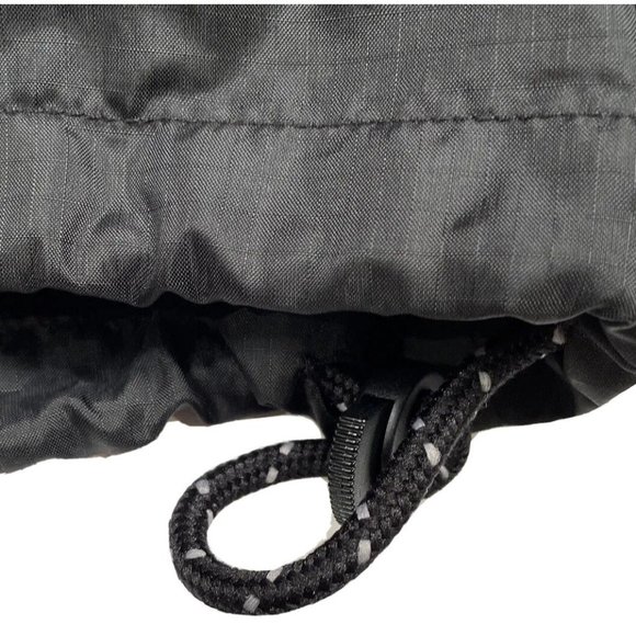 Eddie Bauer EBTEK Ripstop Windbreaker Jacket Mens Size M Black Full Zip Hooded - Picture 14 of 14